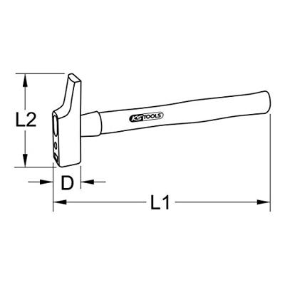 KS Tools 142.2020 1422020 Timmermanshamer 300 g 270 mm 1 stuk(s)