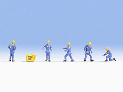 NOCH 15025 H0 Technische hulpdienst figuren Geverfd, Staand