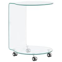 Salontafel 45x40x58 cm gehard glas - thumbnail