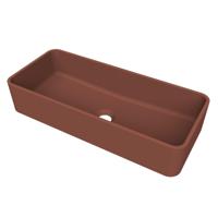 Arcqua Case Opbouw Waskom Rechthoek 60x26 Mat Terracotta - thumbnail