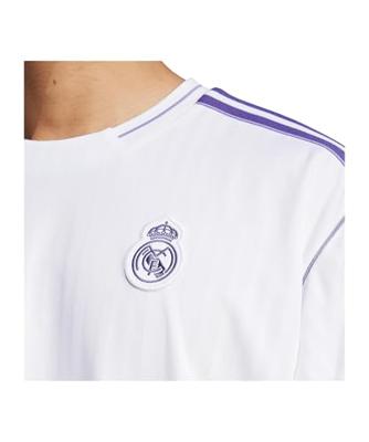 adidas Real Madrid Terrace Icons T-Shirt Wit Paars adidas Real Madrid Terrace Icons T-Shirt Wit Paars