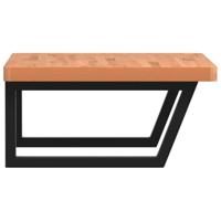 Badkamer wandschap staal en massief beukenhout - thumbnail