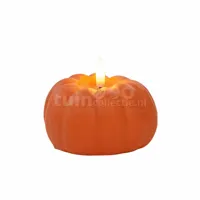 LED Kaars Pompoen Oranje 6cm - thumbnail