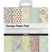 Creativ Company Design papierblok mint groen/paars, 50 vellen - thumbnail