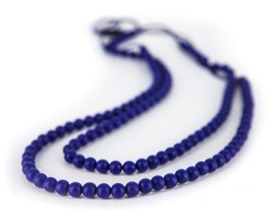 Lollipops & More bijtketting Rainbow Loom 90 cm silicone navy