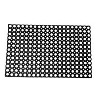 Deurmat 50x80cm Rubber Zwart Met Gaten - thumbnail