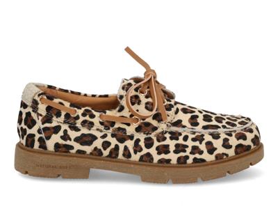 Woden Johanne Animal WS200 327 leopard multi bruin maat 40 Woden Johanne Animal WS200 327 leopard multi bruin maat 40