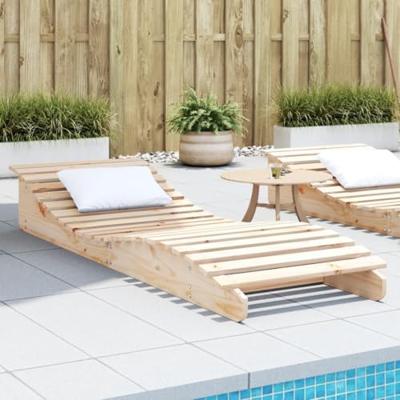 Ligbed 205x70x31,5 cm massief grenenhout