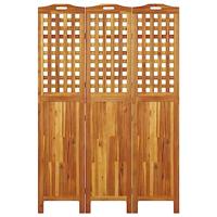 Kamerscherm met 3 panelen 121,5x2x180 cm massief acaciahout - thumbnail