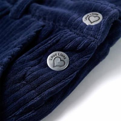 Kindertuinjurk 116 ribfluweel marineblauw - thumbnail
