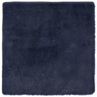 Hoogpolig vloerkleed NAVARRA 240x240 cm polyester marineblauw - thumbnail