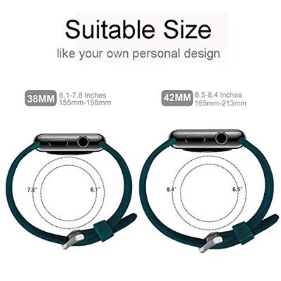 Bandje met gaatjes - Groen - Geschikt voor Apple Watch 44mm / 45mm / 46mm / 49mm - thumbnail