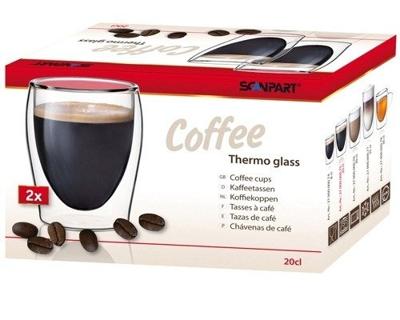Scanpart koffie thermo glazen 20cl 2 stuks