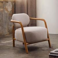 Kave Home Fauteuil 'Melqui' Eikenhout, kleur Beige - thumbnail