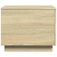 Salontafel met LED-verlichting 50x50x40 cm sonoma eiken - thumbnail