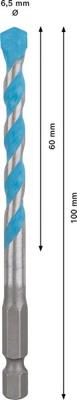 Bosch Accessories EXPERT HEX-9 2608900577 Multifunctionele boor 1 stuks 6.5 mm Gezamenlijke lengte 100 mm Zeskant schacht 1 stuk(s)