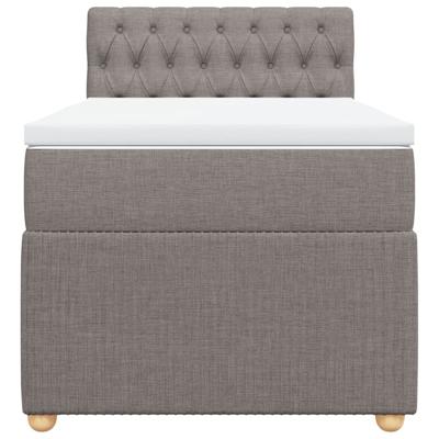 Boxspring met matras stof taupe 90x190 cm