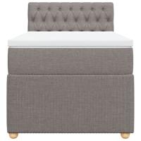 Boxspring met matras stof taupe 90x190 cm - thumbnail