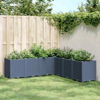 VidaXL Plantenbak 160x160x53 cm polypropeen blauwgrijs - thumbnail