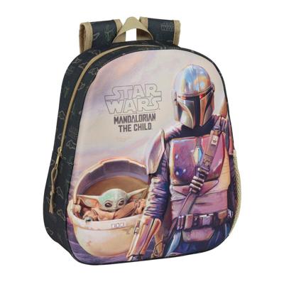 3D-Kinderrugzak The Mandalorian Zwart Beige 27 x 33 x 10 cm 3D-Kinderrugzak The Mandalorian Zwart Beige 27 x 33 x 10 cm