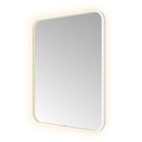 Spiegel Hotbath &MORE 80x60 cm LED-Verlichting Spiegelverwarming Rechthoek Afgerond Mat Wit - thumbnail
