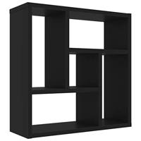 Wandschap 45,1x16x45,1 cm bewerkt hout zwart - thumbnail