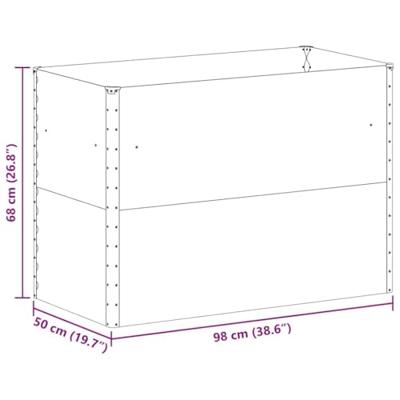 VidaXL Verhoogde plantenbak 98 x 50 x 68 cm gegalvaniseerd staal VidaXL Verhoogde plantenbak 98 x 50 x 68 cm gegalvaniseerd staal