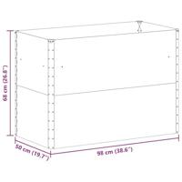 Verhoogde plantenbak 98 x 50 x 68 cm Gegalvaniseerd staal - thumbnail