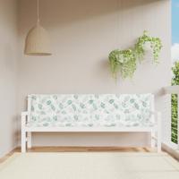 VidaXL Tuinbankkussens 2 st bladpatroon 200x50x7 cm stof - thumbnail