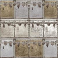 Noordwand behang friends & coffee boxes and locks metallic en grijs - thumbnail