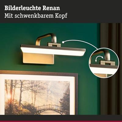 Paulmann Renan 95568 LED-schilderijlamp 6 W Warmwit Messing Paulmann Renan 95568 LED-schilderijlamp 6 W Warmwit Messing