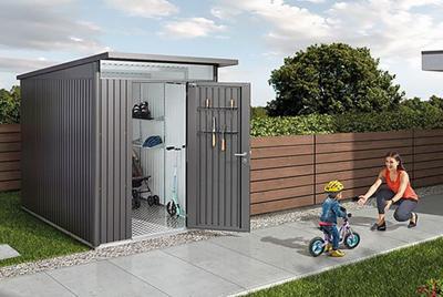 Biohort AvantGarde ECO A1 metalen berging 180x220x218 cm met enkele deur