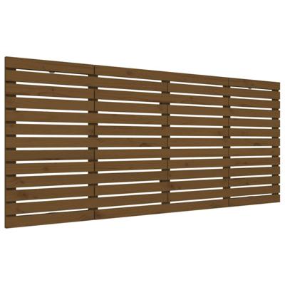 Hoofdbord wandmontage 166x3x91,5 cm grenenhout honingbruin