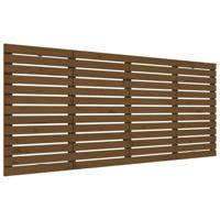 Hoofdbord wandmontage 166x3x91,5 cm grenenhout honingbruin - thumbnail