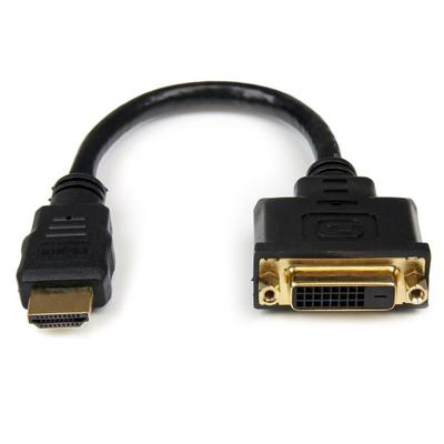 .com HDDVIMF8IN - Video adapter kabel - M/F - HDMI / DVI - HDMI (M) naar DVI-D (V) - 20.32 cm - beschermd .com HDDVIMF8IN - Video adapter kabel - M/F - HDMI / DVI - HDMI (M) naar DVI-D (V) - 20.32 cm - beschermd