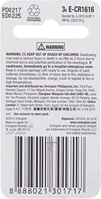 Lithium Knoopcel Batterij CR1616 3 V 1-Blister - thumbnail