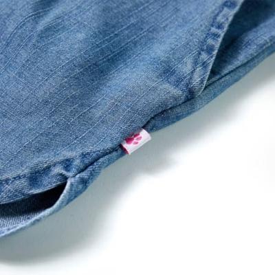 Kindershorts 128 denimblauw