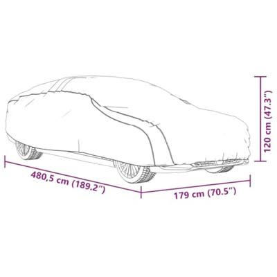 VidaXL Autohoes voor sedan met gespriemen l peva zilverkleurig
