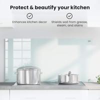 VidaXL Keuken achterwand wit 100 x 50 cm gehard glas - thumbnail