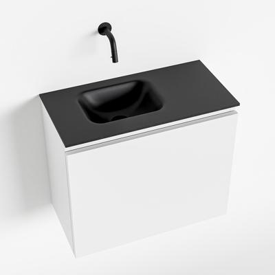 MONDIAZ OLAN 60cm toiletmeubel talc. LEX wastafel urban links geen kraangat MONDIAZ OLAN 60cm toiletmeubel talc. LEX wastafel urban links geen kraangat