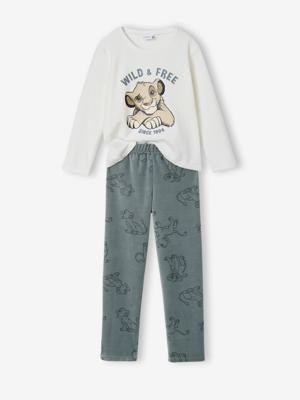 Disney® LEEUWENKONING pyjama voor jongens van fluweel / velours groen, bedrukt Disney® LEEUWENKONING pyjama voor jongens van fluweel / velours groen, bedrukt