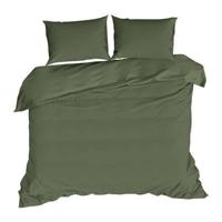 by fonQ Fresh Dekbedovertrek 200 x 220/240 cm - Moss Green - thumbnail