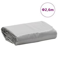 VidaXL Dekzeil 650 g/m² ø 2,6 m grijs - thumbnail