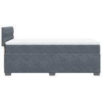 Boxspring met matras fluweel donkergrijs 90x200 cm - thumbnail