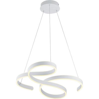 LED Hanglamp 52W Dimbaar - Warm Wit 3000K - Mat Wit Aluminium