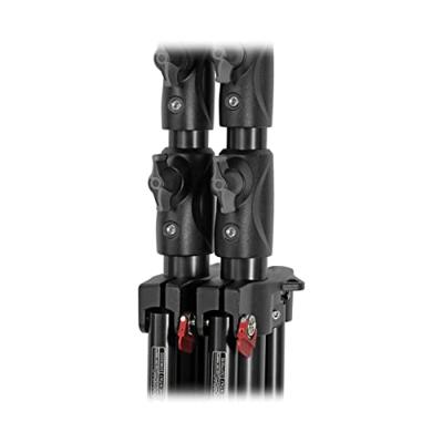 Manfrotto 1004BAC Stativo Serie Babylight con Sistema Pneumatico, 4 sezioni in Alluminio, Altezza 366 cm, Nero