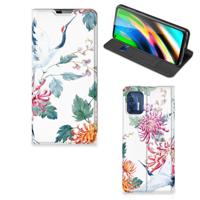 Motorola Moto G9 Plus | Hoesje maken | Bird Flowers - thumbnail