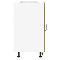 Spoelbakonderkast Lucca bewerkt hout oud houtkleurig - thumbnail