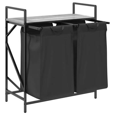 Wasmand 2 vakken met plank grijs sonoma eiken Wasmand 2 vakken met plank grijs sonoma eiken