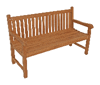 Alicante 3-zits teaken tuinbank 150 cm - thumbnail